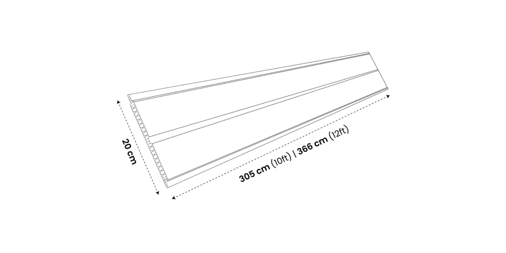 i Panel Heavy B Maple Ceiling Sheet technical drawing