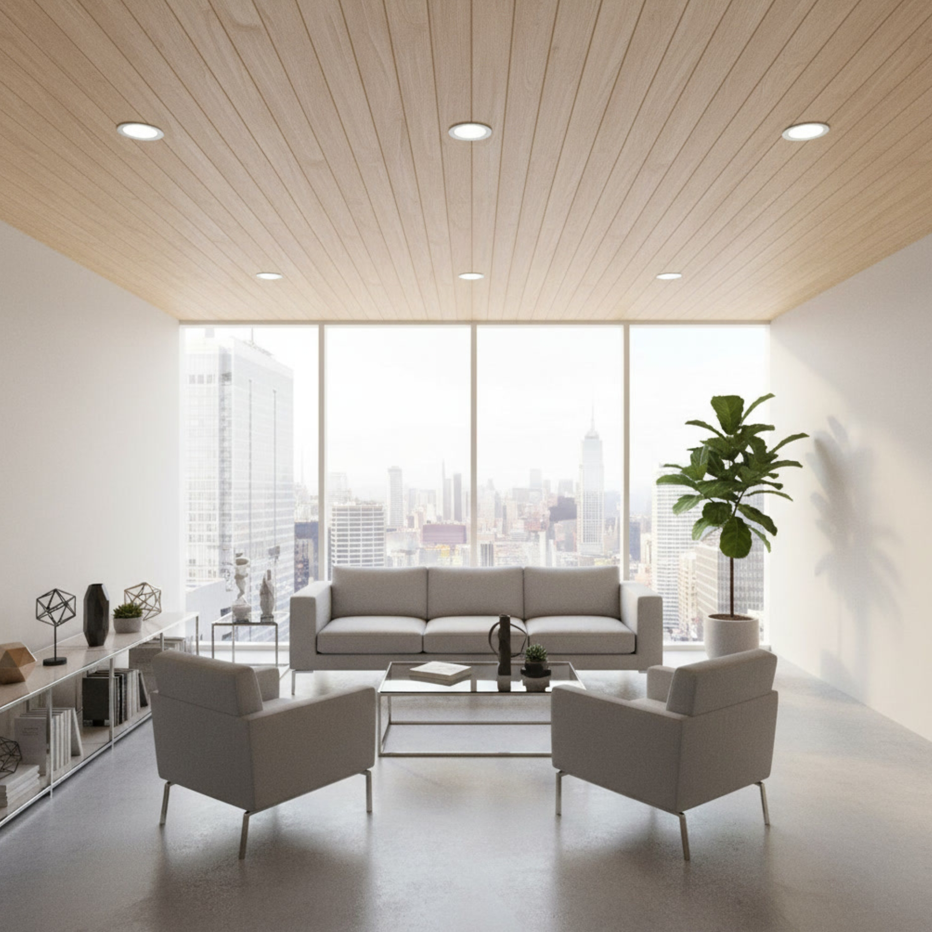 i-Panel PVC ceiling panels — modern interior design