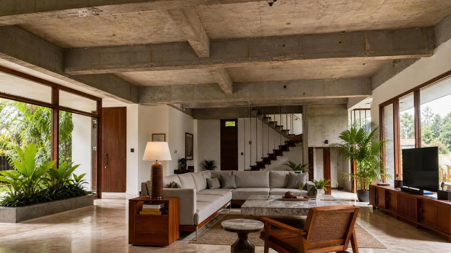 Home 8 Living Room Without Ceiling
