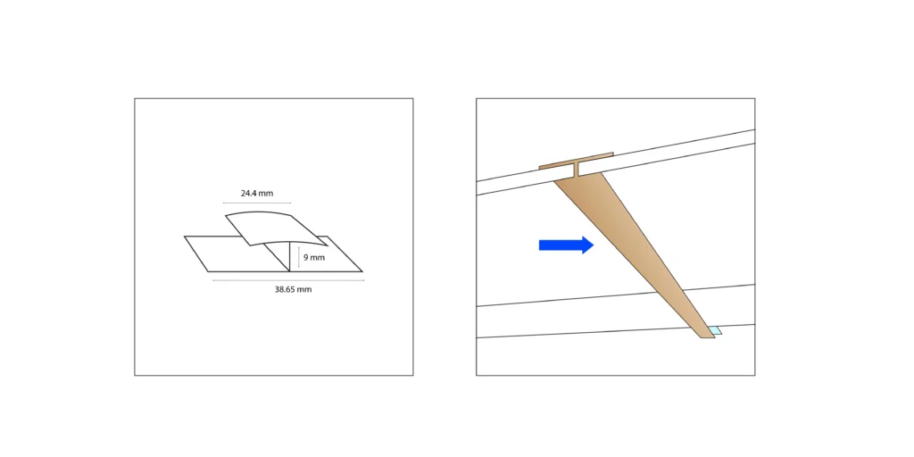 i Panel H Corner | Ceiling Accessories technical drawing