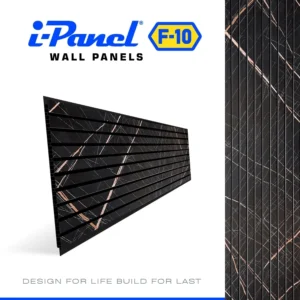 i Panel F-10 Black Marble Wall Panel